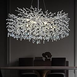 kvtinmty Modern Crystal Chandeliers for Dining