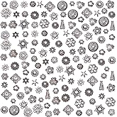 stino 270PCs Metal Bead Caps for Jewelry Making, Silver Bracelet Earrings Necklace Findings & Supplies 512 (Bead Cap （270Pcs）)