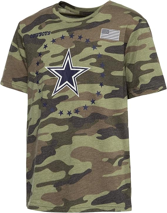 Dallas Cowboys NFL Rodeo Youth Camo Tee: Amazon.co.uk: Clothing