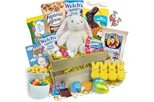 GOODLAND FARMS Easter Basket Already Filled, Prefilled With Basket Fillers, For Boys, Girls, Toddler, Teens, Premade Easter Baskets