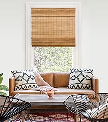 LazBlinds Cordless Bamboo Roman Shades, Custom