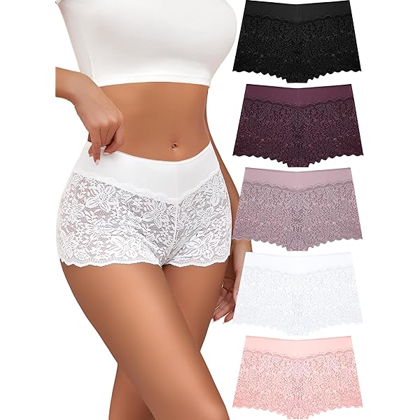 Sexy Basics Women's 10 Pack Lace Boyshort Boyleg Panty | Ultra