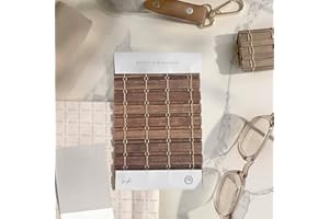 MOOD Custom Bamboo Shades | Rustic | Cordless Bamboo Roman Shades for Windows and Doors (Natural Woven) | Rustic (Sheer) | Sample Swatch Kit