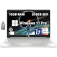 HP 15.6" FHD Touchscreen Business Laptop, Intel i7-1255U, 16GB RAM, 512GB PCIe SSD, Intel Iris Xe Graphics, Num Pad, Webcam, Windows 11 Pro, Natural Silver, 32GB Hotface USB Card
