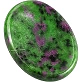Ruby Zoisite Crystal Worry Stones for Anxiety, 1.5" Inches Healing Crystal | Natural Meditation Healing Stone for Positive Energy, Relaxation and Stress Relief - Crystal Gifts for Men Women