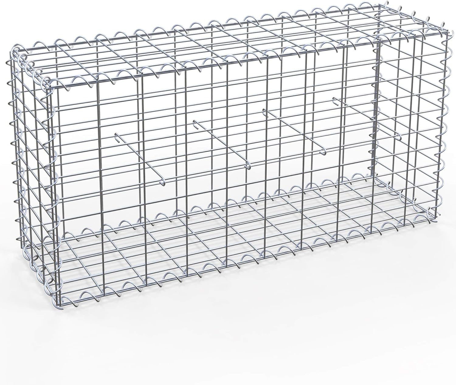 Toolerando Gabione Steinkorb Gabionenzaun Gitterkorb, 100 x 50 x 30 cm, inkl. Distanzhalter