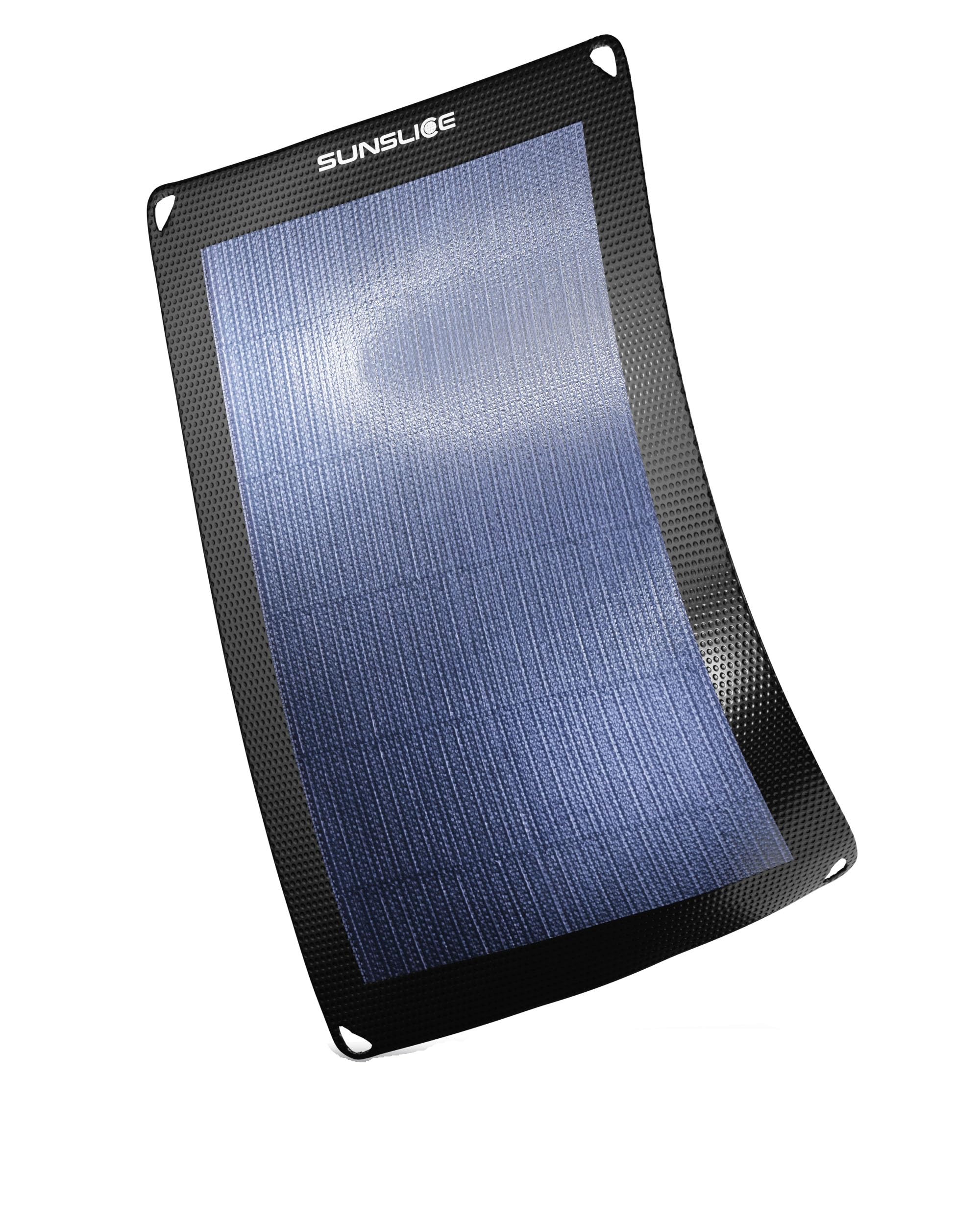 Outdoor solar charger, flexible solar panel, solar system for camping, waterproof solar charger with a powerful 6W charging capacity, USB port, black