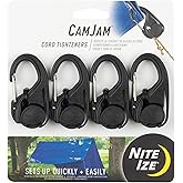 Nite Ize NCJ-01-4R3 CamJam Tie Down Rope Carabiner Clip, Cord Tightener 4-Pack, 4 Count