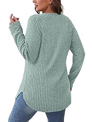 Saloogoe Long Sleeve Shirts for Women Trendy Dressy