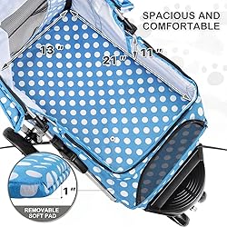 MoNiBloom 3 Wheels Pet Dog Cat Stroller for Small