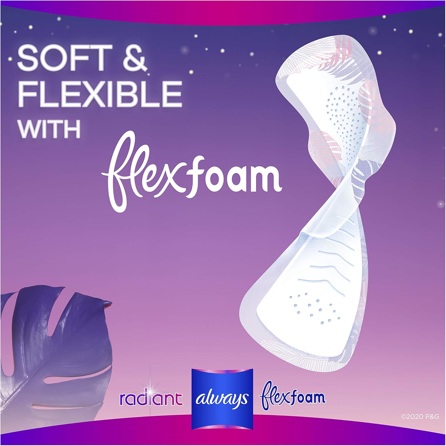 Always Radiant Feminine Pads for Women, Size 4, 60 Count, Overnight Absorbency, With Wings, Scented (20 Count, Pack of 3 - 60 Count Total): Health & Personal Care