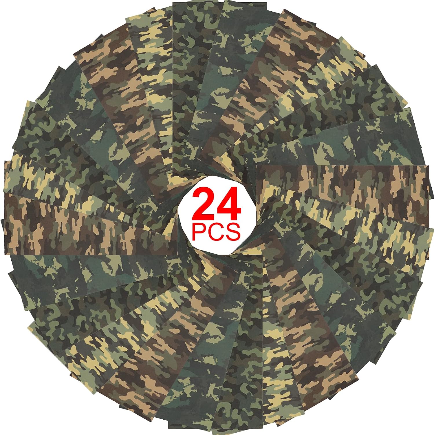 Qpout 24 Pack Camouflage Treat Bags With 36 Stickers, 4 Styles Military Theme Birthday Party Candy Cookie Bags - Image 5