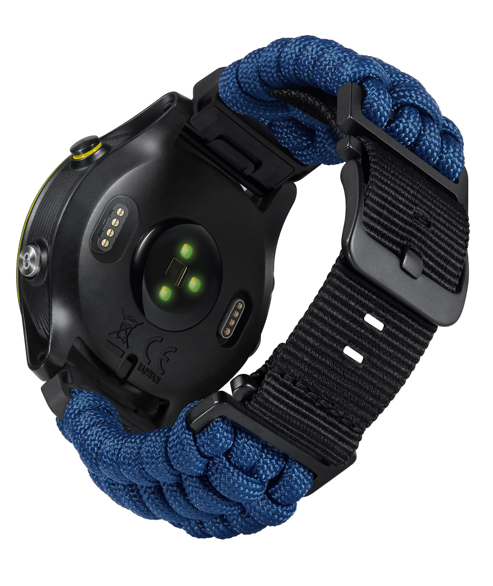 BINLUN Compatible With Garmin Watch Strap 20mm 22mm 26mm, Heavy-Duty Braided 550 Paracord Nylon Sport Replacement Bands Design for Quickfit Fenix/Fit for Forerunner/for Instinct/for Quatix/for MARQ