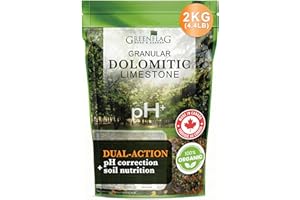 Green Flag Granulated Dolomitic Limestone (2 kg – 4.4 lb) – Soil pH Balance – Conditions Soil & Provides Calcium and Magnesiu