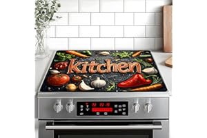 BVBOX Kitchen Stove Top Cover Retro Flower Gas Stove Top Cover for Home Decoration Kitchen Pad Non-Stick Washable Cooktop Covers Countertop Protector Keep Stove Clean 28"x20"