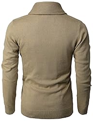 H2H Mens Casual Slim Fit Soft Acrylic Solid