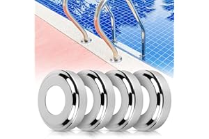 Universal Fit Pool Ladder Escutcheon Plates 4Pack,Blasoul Stainless Steel Cover Plate for 1.9" Inground Pool Handrail