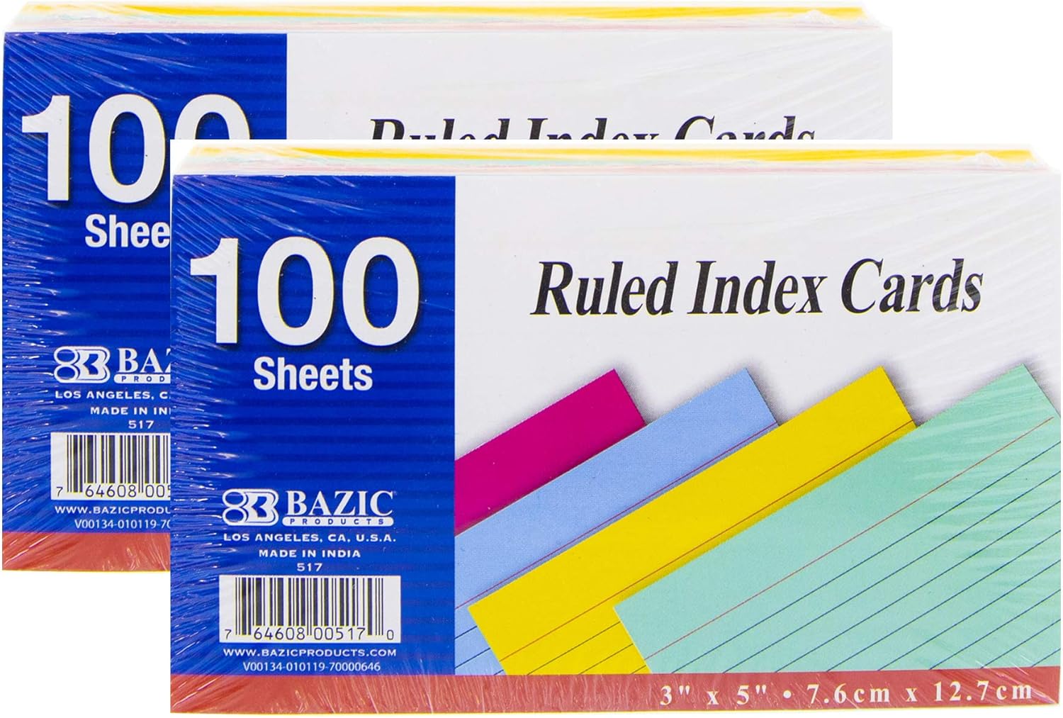 Colour index. Index cards.