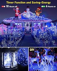 KNONEW 100FT Outdoor Christmas Fairy Lights Plug