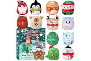 DYMUZIC Advent Calendar 2025 Plush Toys for Kids – 24-Day Mini Plushie Advent Calendar with Soft Cuddly Stuffed Animals – Holiday Surprise Gift for Toddlers, Girls, Boys, Teens & Plush Collectors