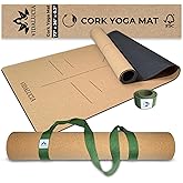 Cork Yoga Mat - 5mm Extra Large 72"x26" Non-Slip Yoga Mat with FSC Certified Portuguese Cork & Natural Rubber Base – Hot Mat for Home & Studio – yoga mat cork