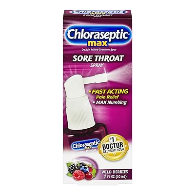 Chloraseptic Max Sore Throat Spray | Wild Berries | 1 Fl Oz (Pack of 1)