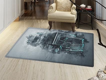 Amazon Com Smallbeefly Truck Bath Mats For Floors Greyscale