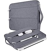 Voova Laptop Sleeve Carrying Case 13 13.6 Inch Compatible with MacBook Air 13 M1/M2/M3/M4, MacBook Pro 13/14, IPad Pro 13, Waterproof Slim Computer Cover Bag, Grey