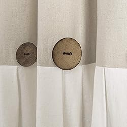 Lush Decor Linen Button Window Curtain