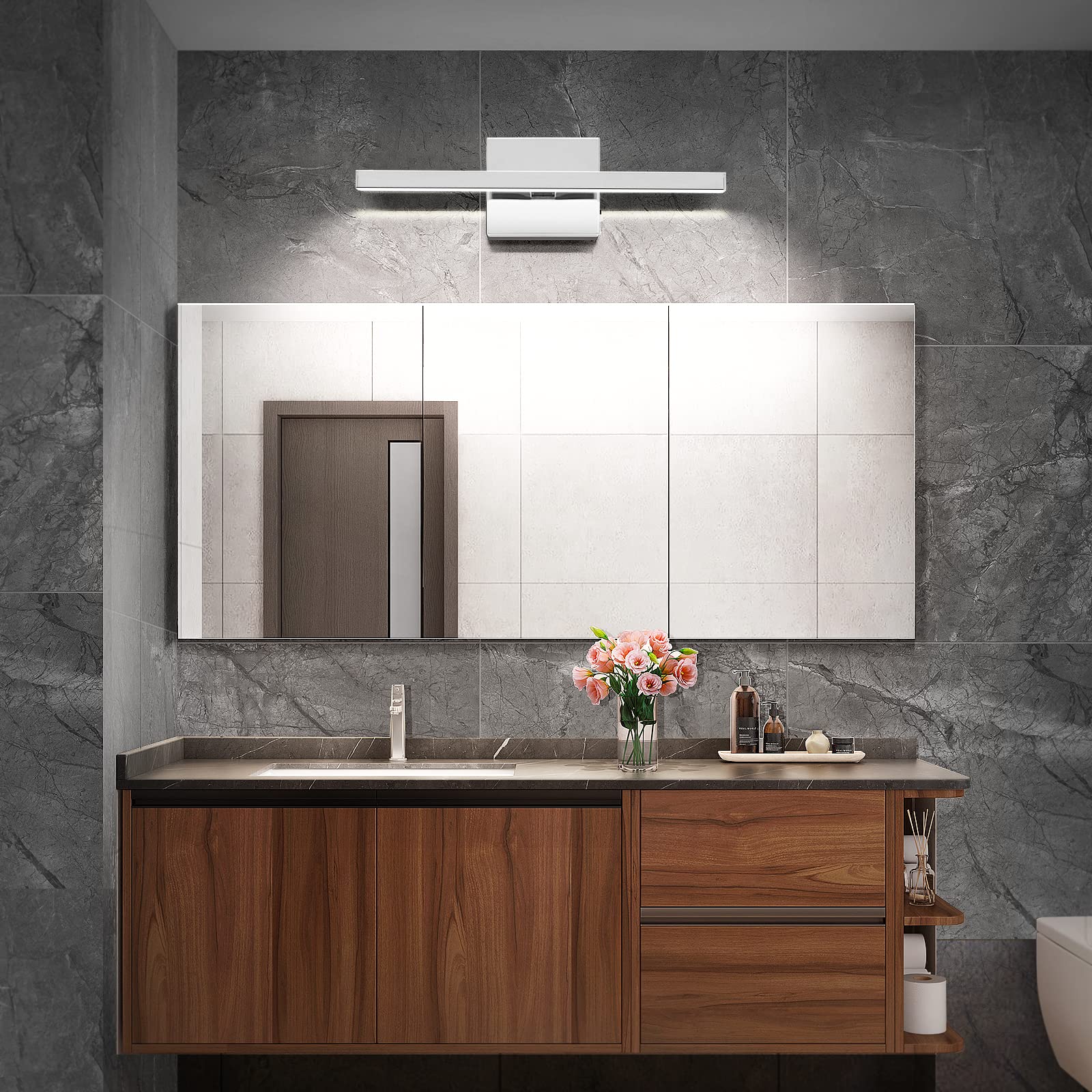 VOLISUN Modern Bathroom Vanity Light 15.7 Inch, 12W Dimmable 5CCT Led ...