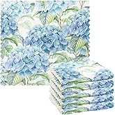 ALAZA Dish Towels - Hydrangea Flowers Watercolor Dish Cloths, Super Absorbent, Lint Free, Soft Towel Kitchen Accessories Set of 6, 11