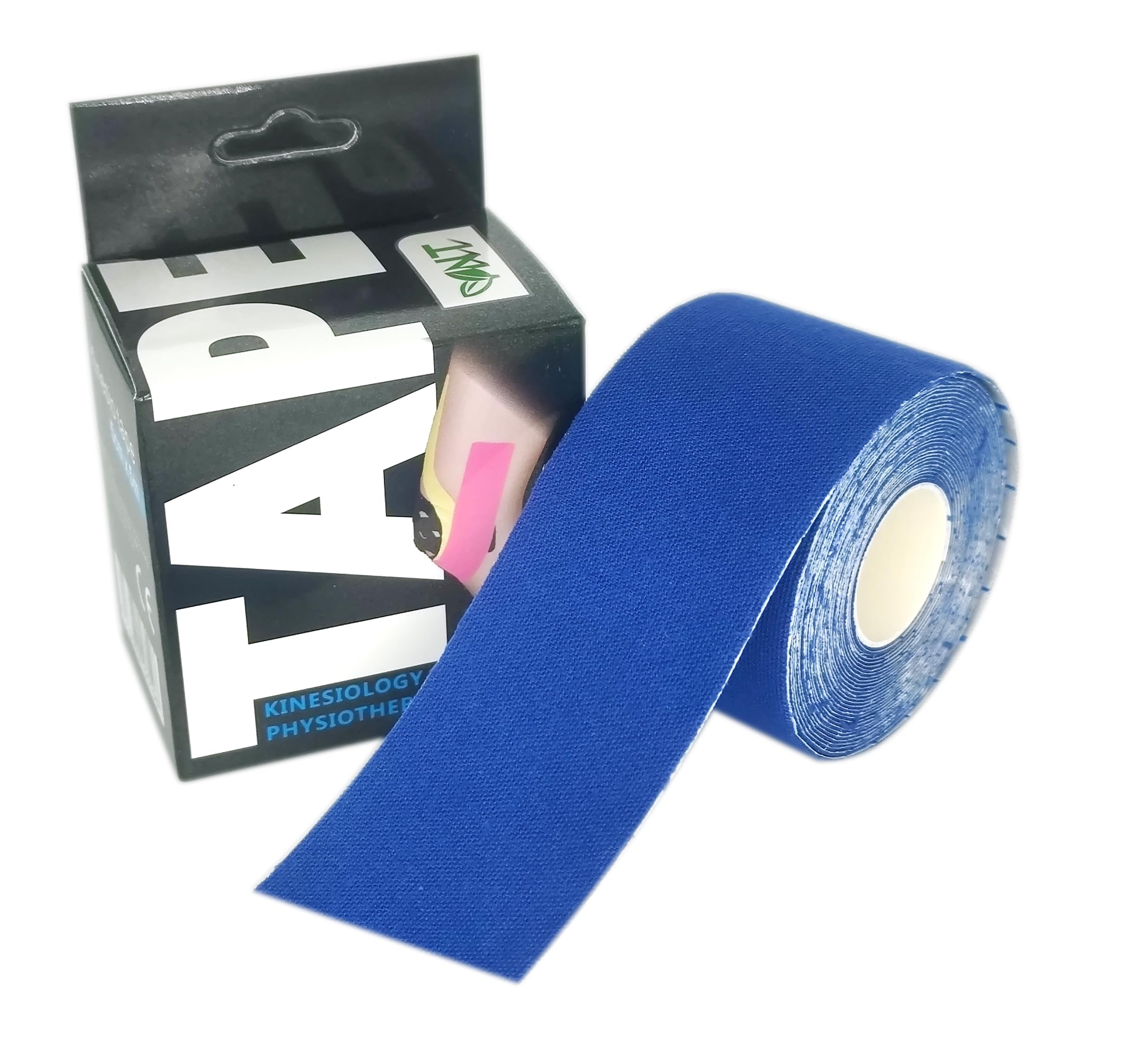 NT Kinesiology Elastic Tape | 5m x 5cm Roll of Elastic Muscle Support Tape for Exercise, Sports & Injury Recovery (Blue)