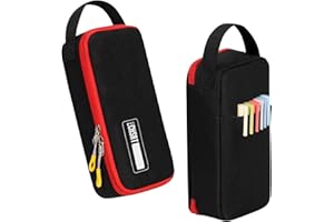 ECHSRT Big Pencil Case, Aesthetic Portable Zipper Pencil Bag with Hidden Pocket, Special Pouch for Men Women Adults, Statione