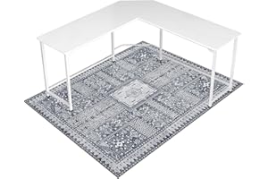 LREEDY Office Chair Mat for Hardwood Floor&Tile Floor,48"X 60" Heavy Duty Desk Chair Mat for Hard Floors,Under Desk Rug for Rolling Computer Chair,Anti Slip,Low Pile Carpet Floor Protector-Grey