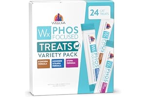 Weruva Wx Phos Focused, Lickable Cat Treats Variety Pack, 0.5oz Tube, Pack of 24