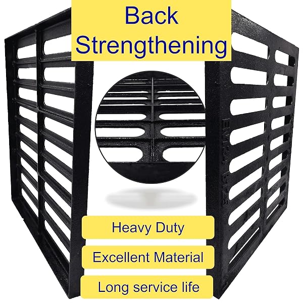 MOSINSBO CAST IRON DRAIN GRATE 20X16 IN, B-CLASS 28100 LBS HEAVY-DUTY DRIVEWAY CHANNEL COVER, OUTDOOR TRENCH DRAINAGE GRATE, BLACK RECTANGLE METAL SEWER COVER FOR GARAGE (TRUE 19.7X15.7)