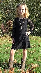 Flower Girl Dress, Lace Dress 3/4 Sleeve Dress