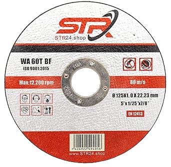 50 Stück Trennscheiben 125 x 1,0mm x 22,23mm für Metall, INOX, Stahl Flexscheibe in Profi Qualität WA 60 T BF