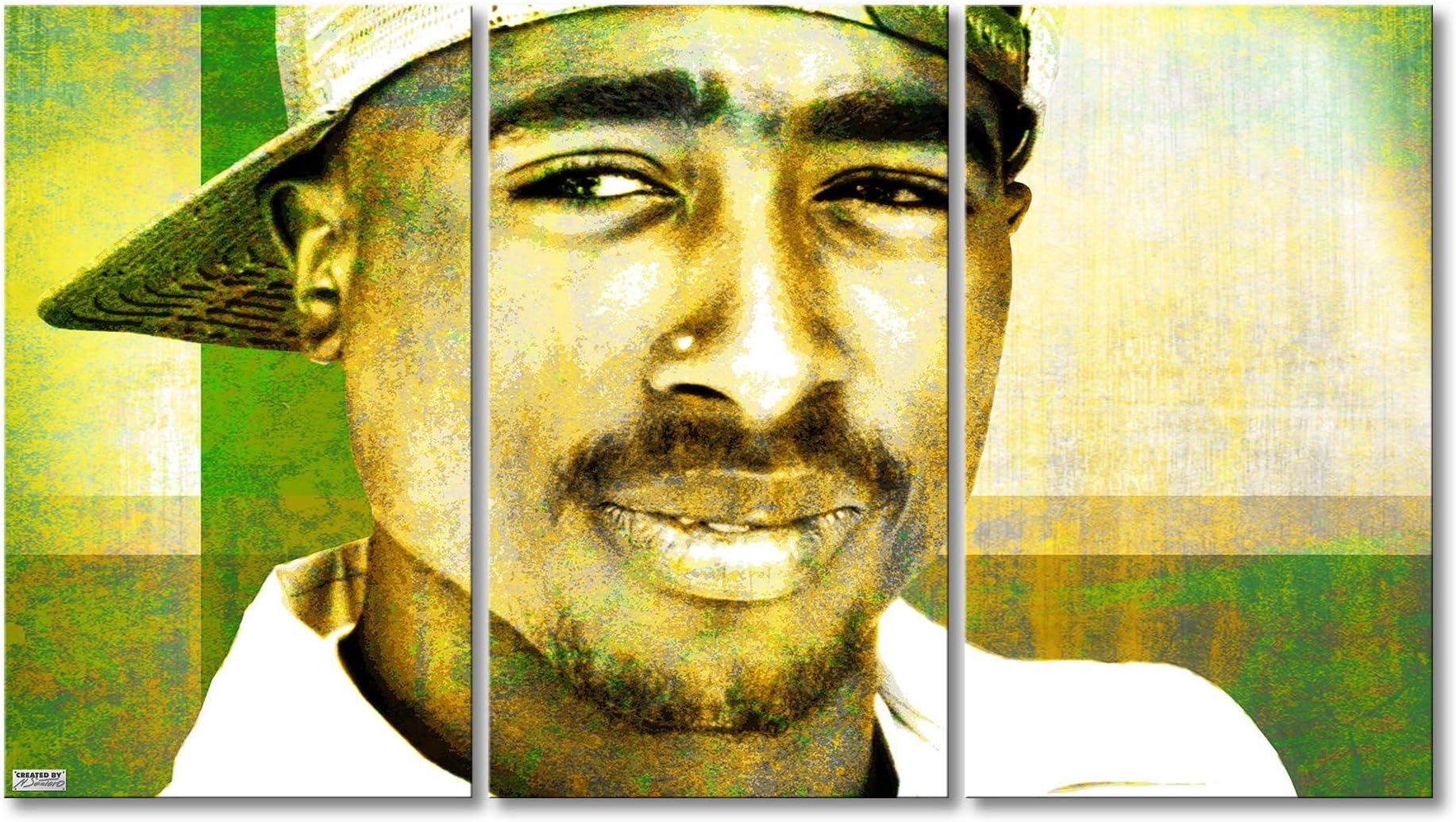 PaintingsXXL® Canvas prints 2Pac 180x100cm - available in 6 different sizes. Pre-mounted on wooden frame. Best-price canvas prints for kid`s/bed room.