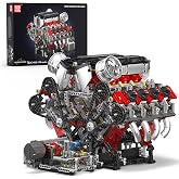 Mould King 10130 V8 Engine Model kit that Runs, Build Your Own Cars Combustion Battery/Motor Blocks Sets, STEM Toy Gift for Adults 14+ Teens, Engineering Toys for Display Collection(2718 Pcs)