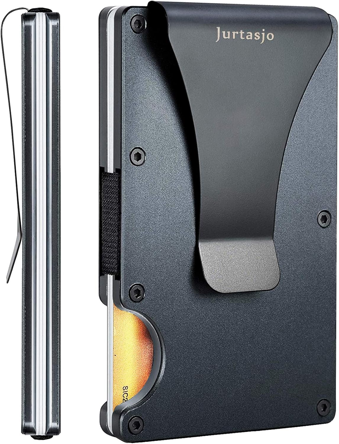 Black Aluminum Wallet For Men Minimalist Slim The Rigid