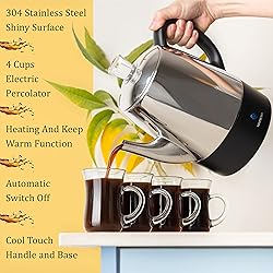 Mixpresso Small Percolator Coffee Pot Electric 4