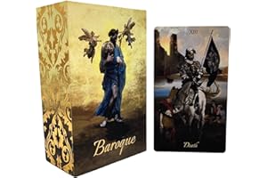 La Muci Baroque Gold Foil Tarot Deck Cards with Guide Book for Beginners - 78 Original Tarot Deck Set, The Fool Gold Foil Tarot Deck with Gilded Edges, Golden Thread Tarot Cards with Unique Artwork