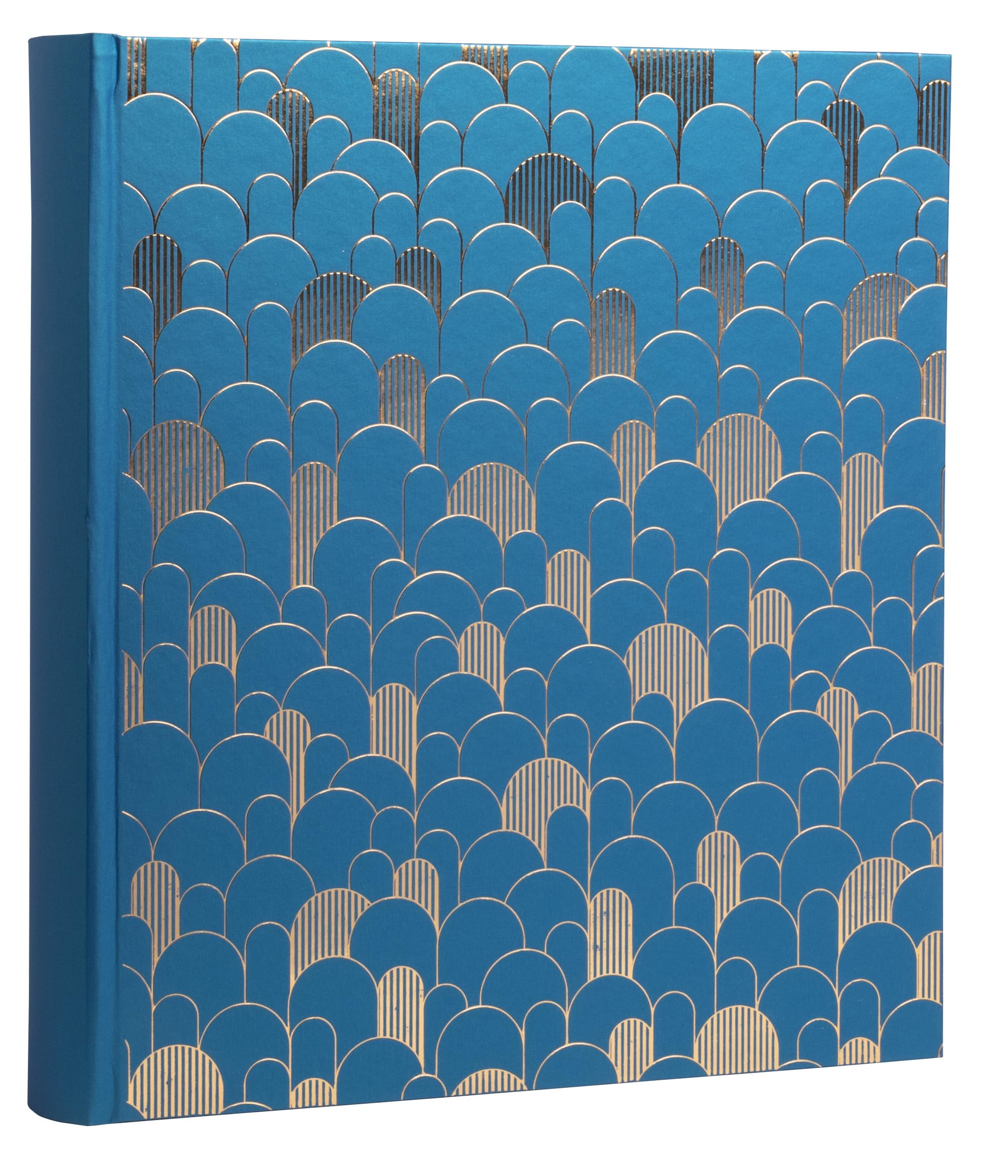 Exacompta - Ref 16096E - NeoDeco book photo album - 300 photos - 60 black pages - format 29 x 32 cm - cardboard cover covered with blue textured paper with glossy effect