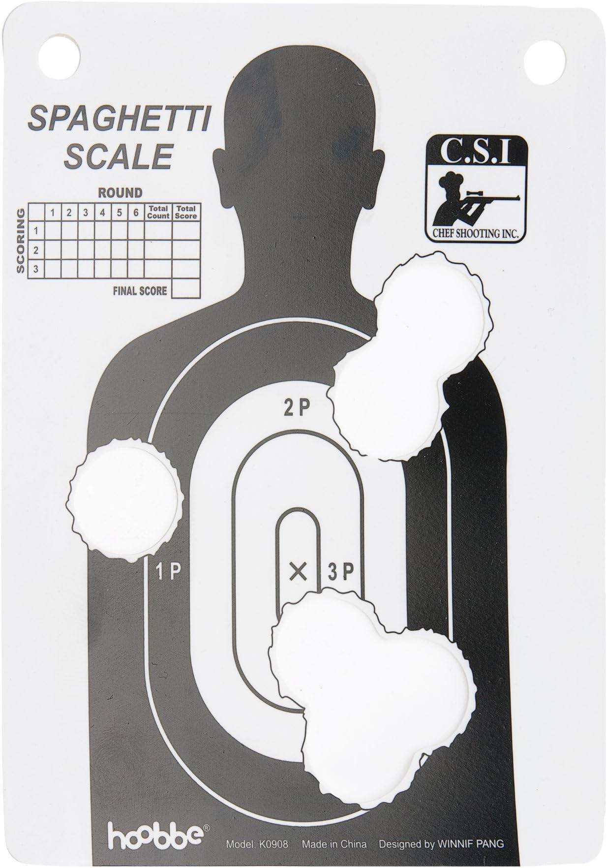 SILLY Spaghetti Scale Target Plastic, Design Hoobbe