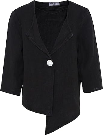 short black linen jacket