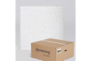 Generic (16 Pack) - 24"" x 24"" Armstrong White Ceiling Tiles, Acoustic Ceilings for Suspended Ceiling Grid Cortega - 704A (2x2)