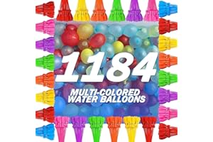 TINY BALIER Water Balloons With 1184 balloon Easy Quick Start Splash Party with Kids and Adults Water Bomb 6332 (Multicolored5132)