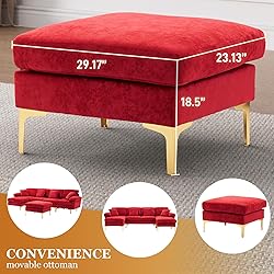Wrofly U-Shaped Sectional Sofa Couch, 114" Comfy