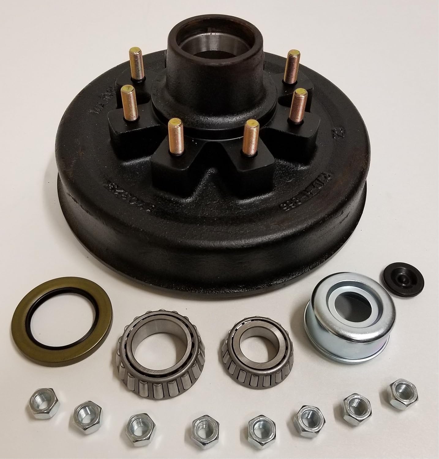 2 Trailer Hub Kits fits 1 Spindle with 4 on 4 Bolt Pattern w/Bearings